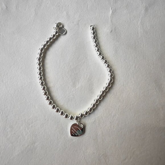 Tiffany & Co. Blue Heart-Shaped Pendant Bracelet - Picture 5 of 5